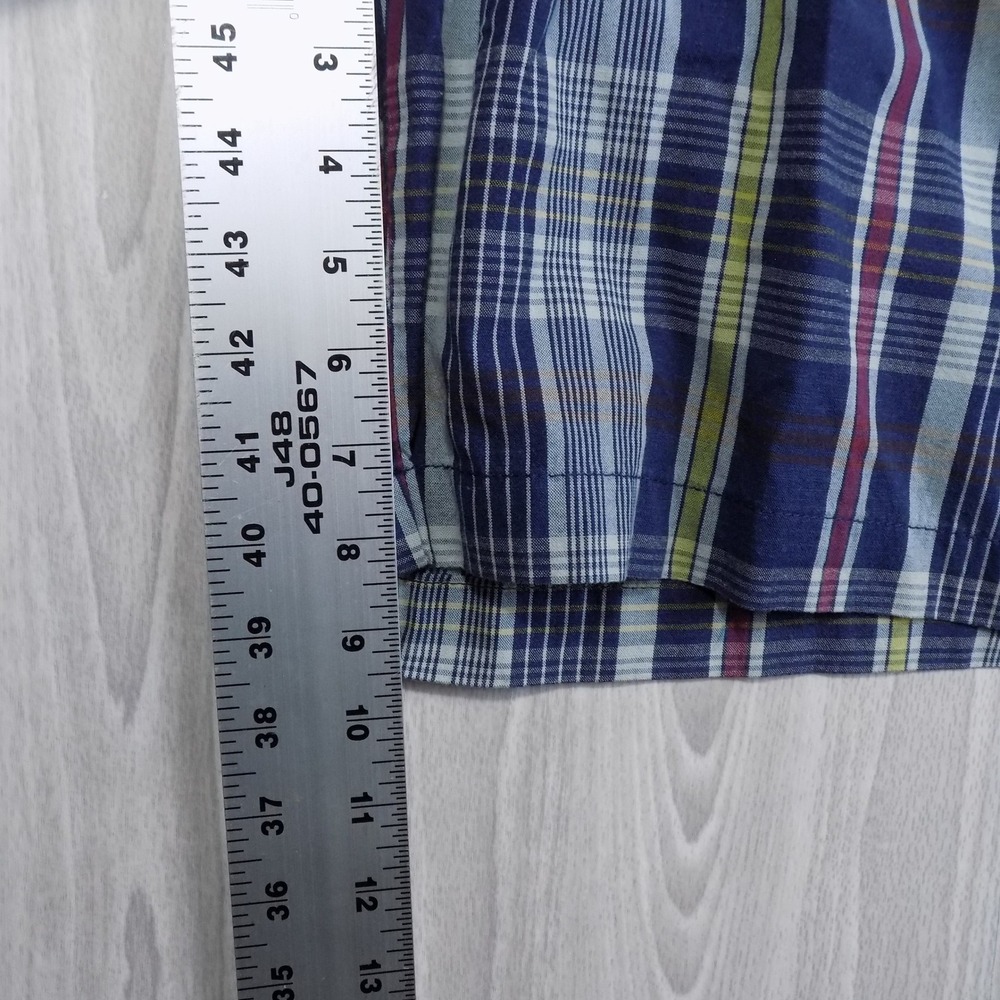 Polo Ralph Lauren Tyler Short‎ Mens 35 Blue Plaid Cotton Casual Madras Shorts - Picture 2 of 7